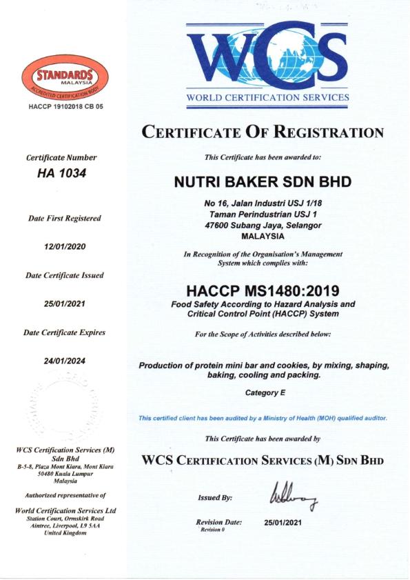 Cert HACCP updated